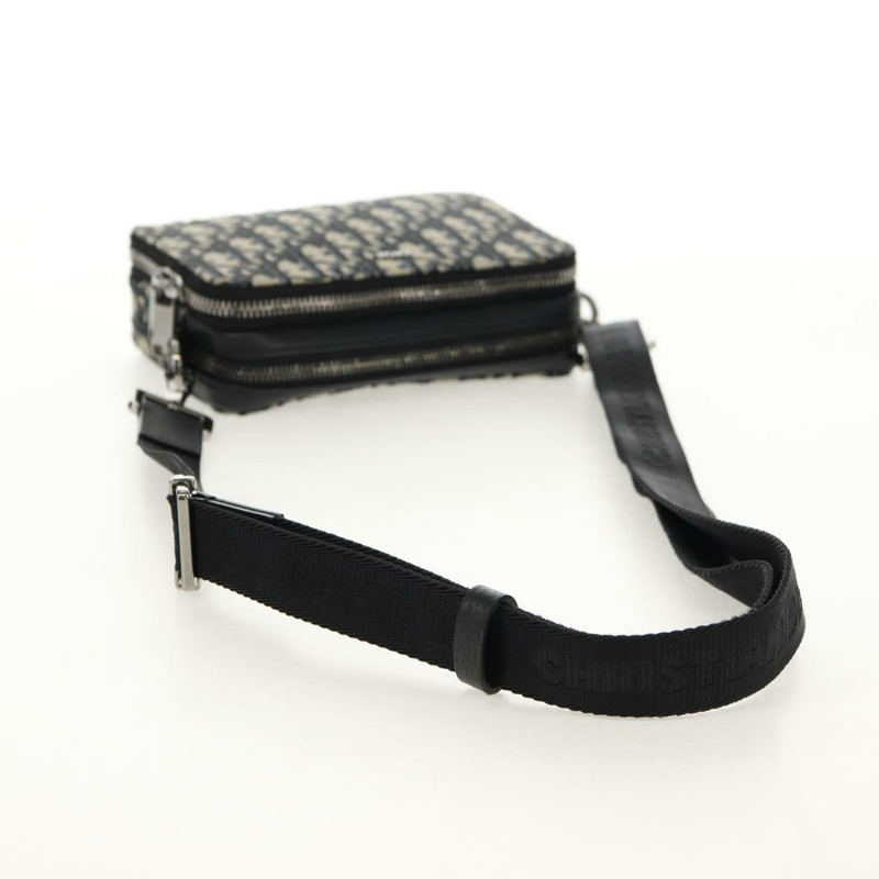 【日本直送】Christian Dior Trotter帆布斜背包 海軍藍 銀色 正品 148526M-6