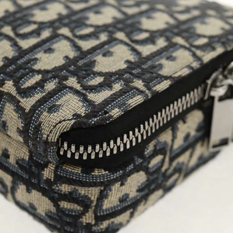 【日本直送】Christian Dior Trotter帆布斜背包 海軍藍 銀色 正品 148526M-15