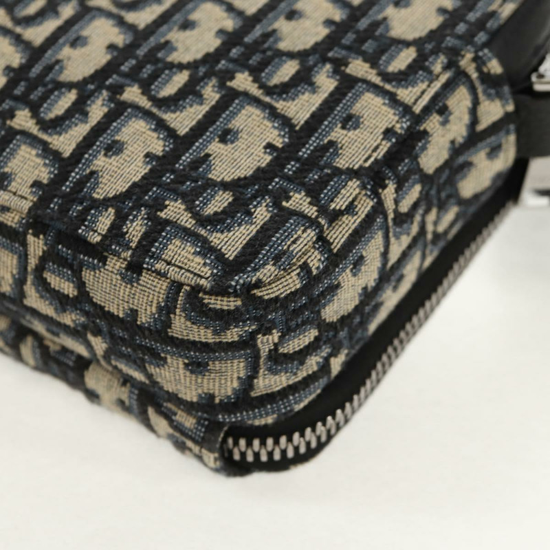 【日本直送】Christian Dior Trotter帆布斜背包 海軍藍 銀色 正品 148526M-17