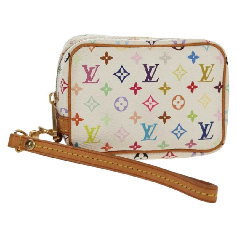 【日本直送】路易威登 Monogram Multicolor Trousse Wapity Pouch 白色 M58033 Auth 148522V-0