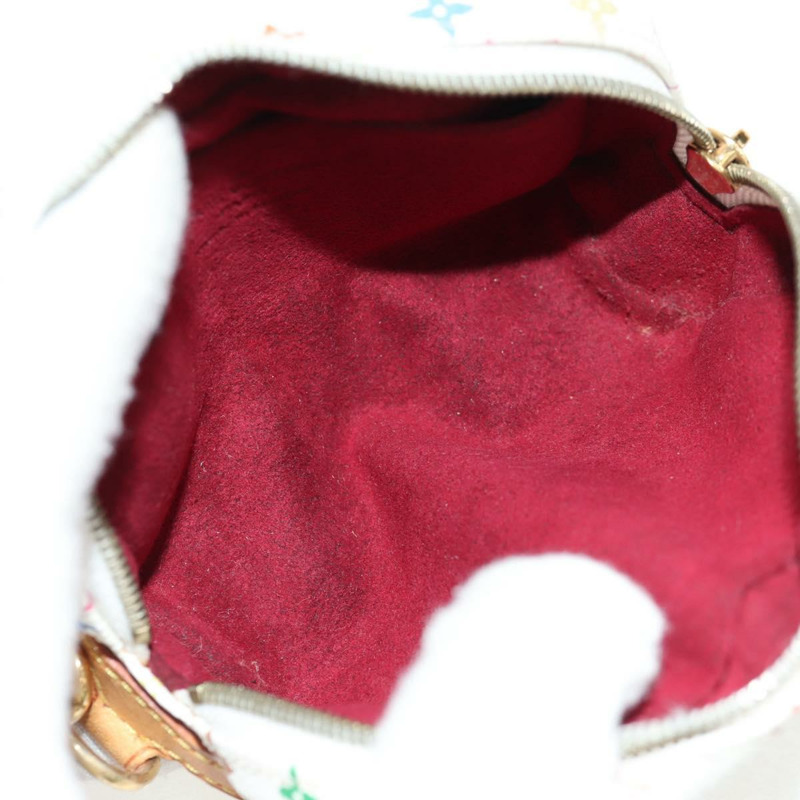 【日本直送】路易威登 Monogram Multicolor Trousse Wapity Pouch 白色 M58033 Auth 148522V-9