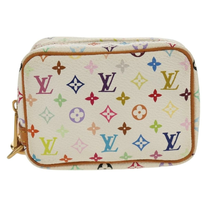 【日本直送】路易威登 Monogram Multicolor Trousse Wapity Pouch 白色 M58033 Auth 148522V-12