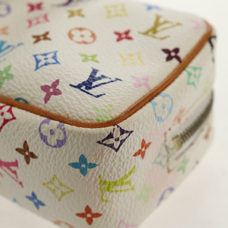 【日本直送】路易威登 Monogram Multicolor Trousse Wapity Pouch 白色 M58033 Auth 148522V-14