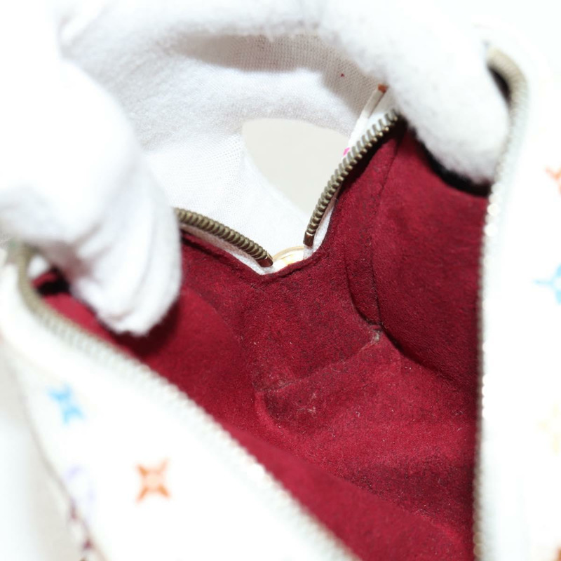 【日本直送】路易威登 Monogram Multicolor Trousse Wapity Pouch 白色 M58033 Auth 148522V-19