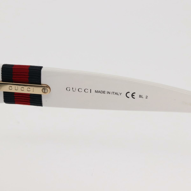 【日本直送】GUCCI 互扣式 G 太陽眼鏡 塑膠 藍白 Auth am9454V-10
