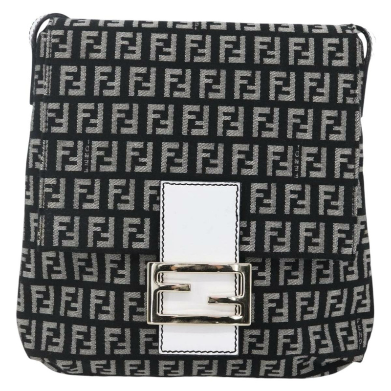 【日本直送】FENDI Zucchino 帆布 Mamma 水桶肩背包 棕色金色 正品 130807V-12