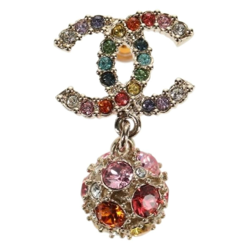 【日本直送】香奈兒 (CHANEL) 銀色金屬雙C吊墜，貨號 136569M-1