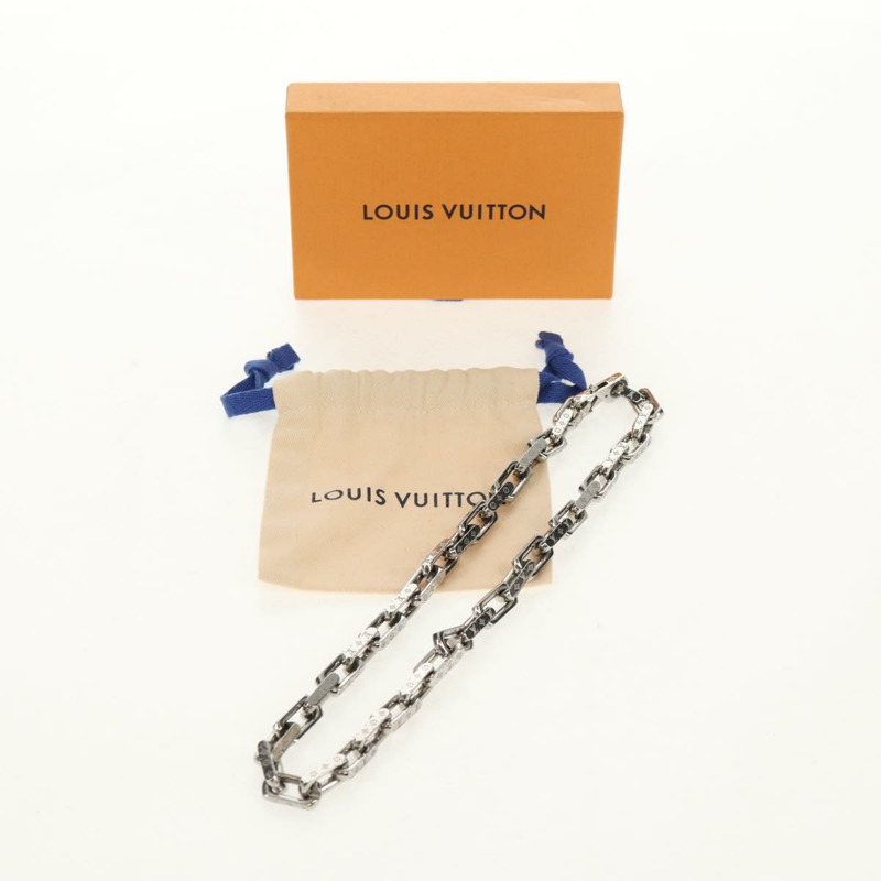 【日本直送】路易威登 (LOUIS VUITTON) 金屬銀色項鍊 M00307 LV Auth am9411M-8