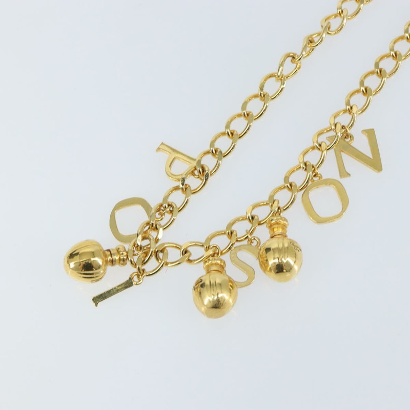 【日本直送】Christian Dior 金屬金色調鏈條項鍊 Auth am9415V-2