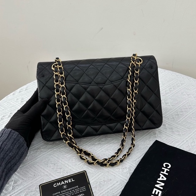 香奈兒 CHANEL CF黑金 羊皮 20K-1