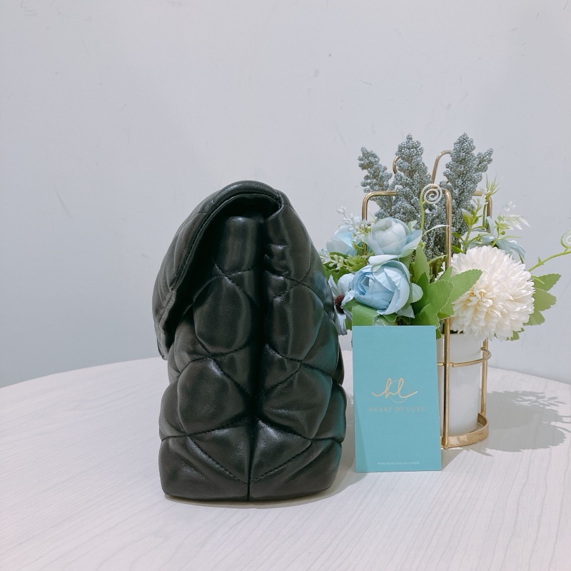 TK1876 Saint Laurent 聖羅蘭黑色菱格紋絎縫皮革手拿包Puffer Envelope Clutch Bag Black In Quilted Lambskin Leather-22