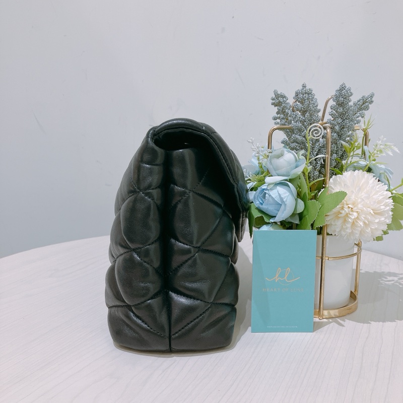 TK1876 Saint Laurent 聖羅蘭黑色菱格紋絎縫皮革手拿包Puffer Envelope Clutch Bag Black In Quilted Lambskin Leather-23