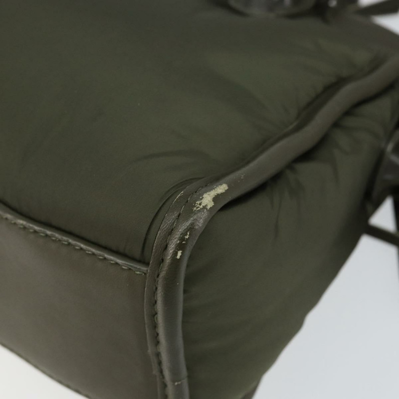 【日本直送】BALENCIAGA 經典迷你都會包 尼龍皮革 兩用 卡其色 300295 Auth am9459V-16