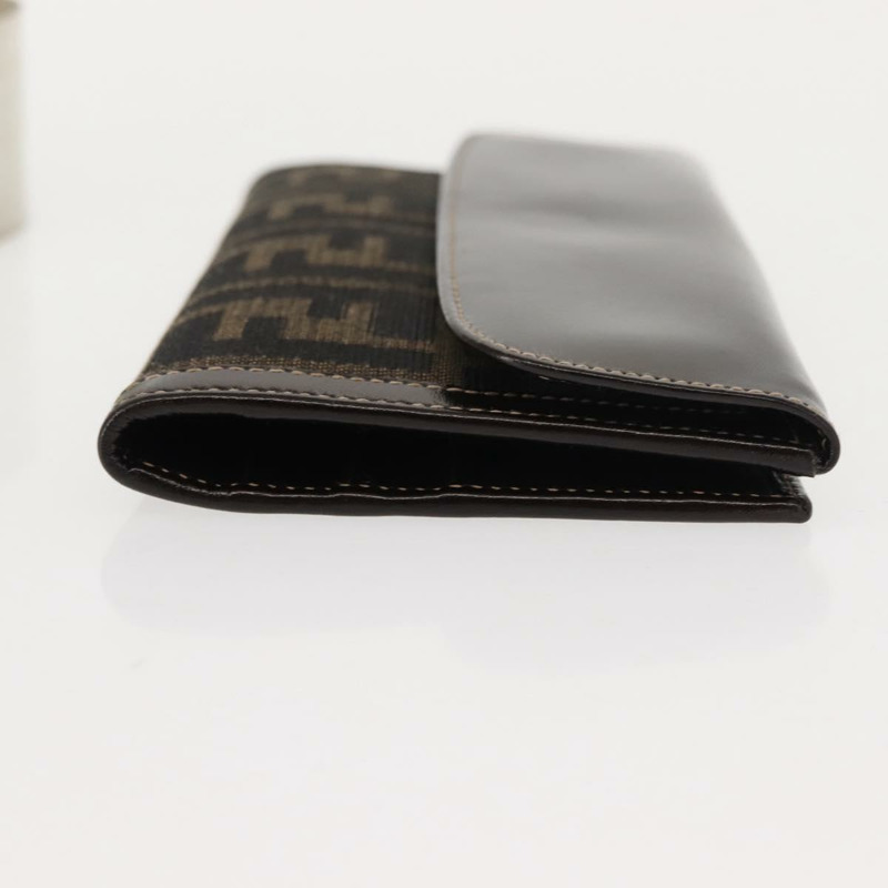 【日本直送】FENDI Zucca帆布長版皮夾 黑色 棕色 正品 147038V-2