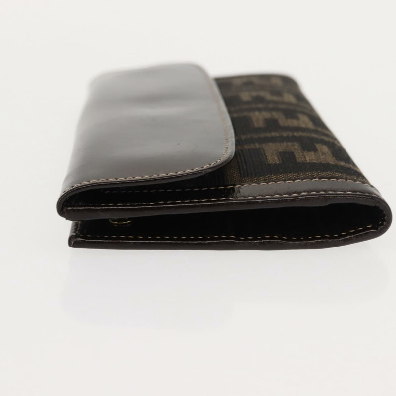 【日本直送】FENDI Zucca帆布長版皮夾 黑色 棕色 正品 147038V-3