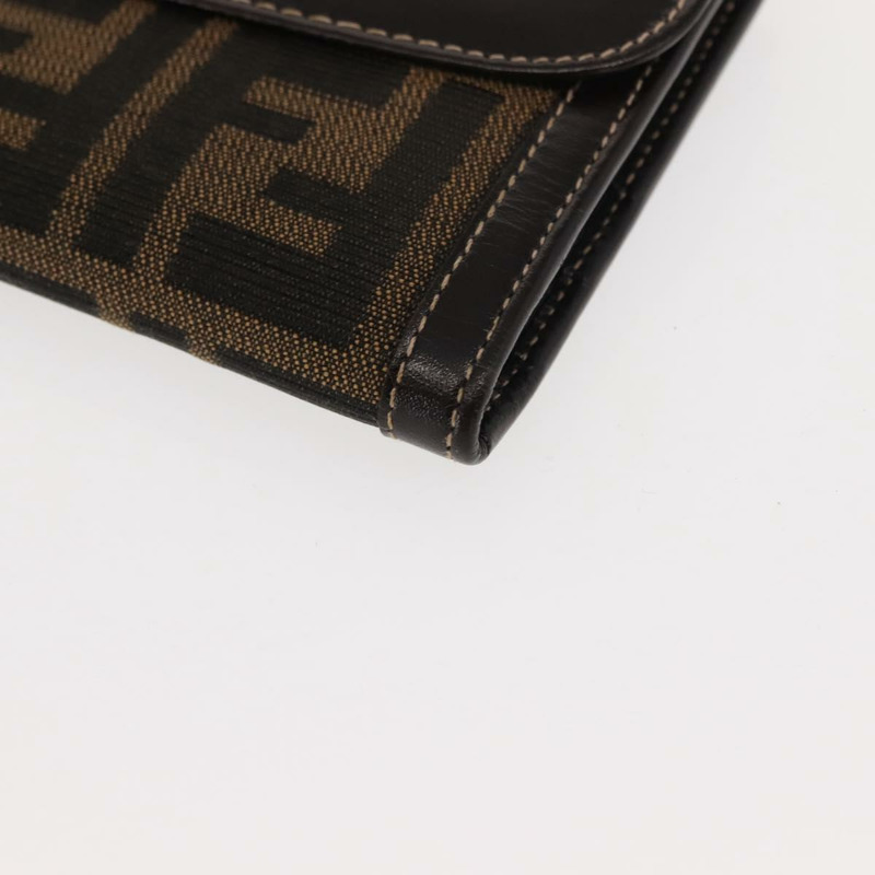 【日本直送】FENDI Zucca帆布長版皮夾 黑色 棕色 正品 147038V-13