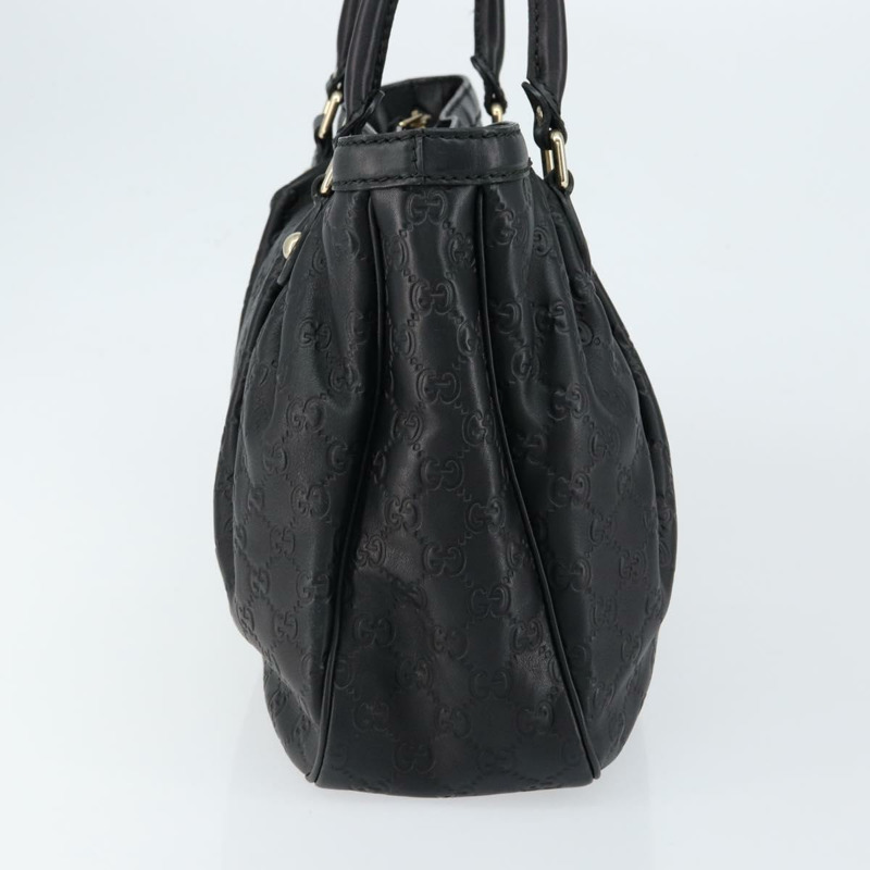 【日本直送】GUCCI GG帆布Guccissima托特包 皮革 黑色 金色 296835 正品 am9501V-2