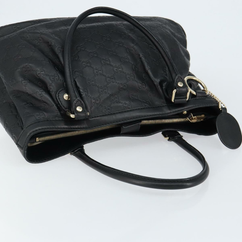 【日本直送】GUCCI GG帆布Guccissima托特包 皮革 黑色 金色 296835 正品 am9501V-5