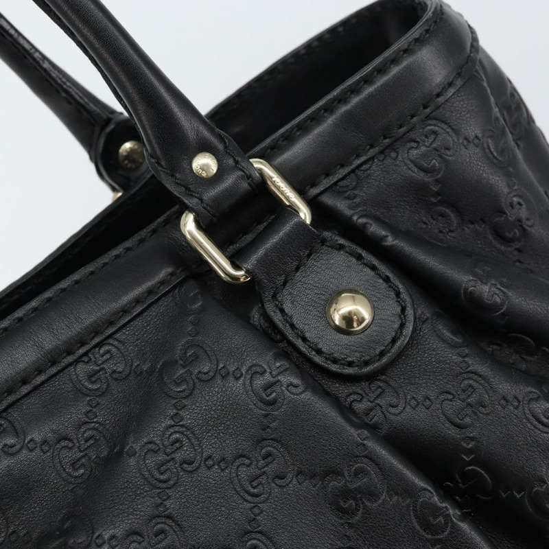 【日本直送】GUCCI GG帆布Guccissima托特包 皮革 黑色 金色 296835 正品 am9501V-8