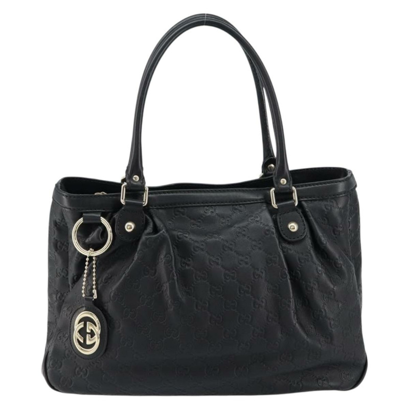 【日本直送】GUCCI GG帆布Guccissima托特包 皮革 黑色 金色 296835 正品 am9501V-12