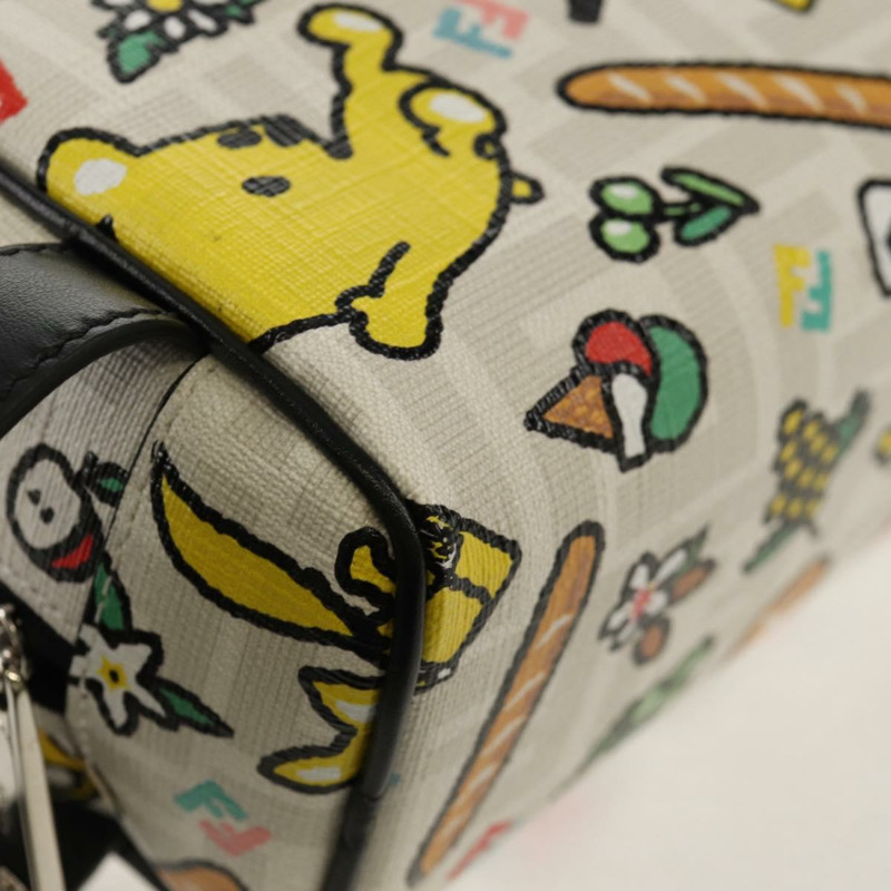 【日本直送】FENDI Zucca帆布手拿包 白色 銀色 正品 140366M-6