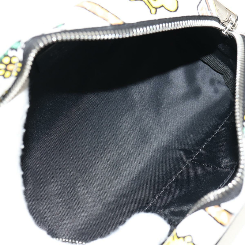 【日本直送】FENDI Zucca帆布手拿包 白色 銀色 正品 140366M-9