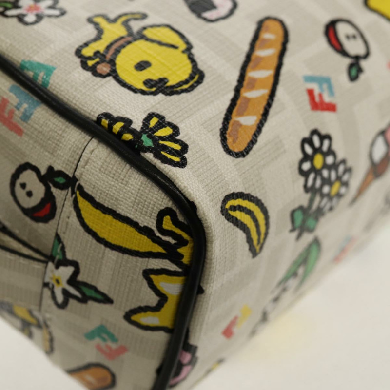 【日本直送】FENDI Zucca帆布手拿包 白色 銀色 正品 140366M-14