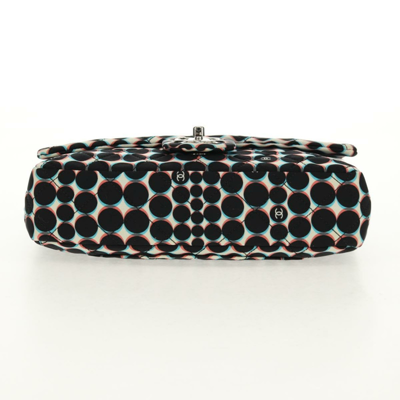 【日本直送】香奈兒 Matelasse 25 鏈條肩背包 尼龍材質 黑色 銀色 CC 標誌 Auth 140364M-4