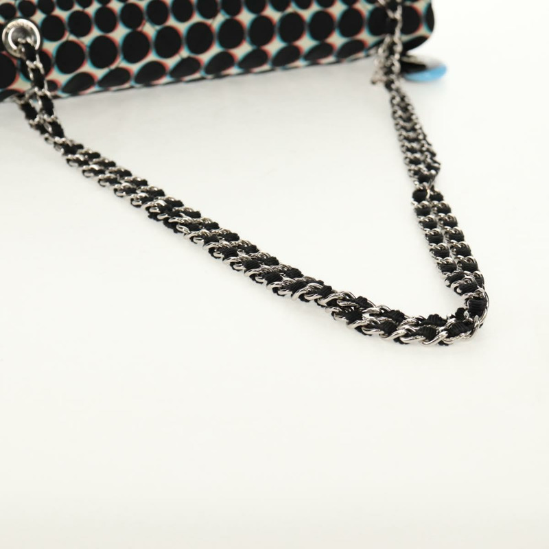 【日本直送】香奈兒 Matelasse 25 鏈條肩背包 尼龍材質 黑色 銀色 CC 標誌 Auth 140364M-6