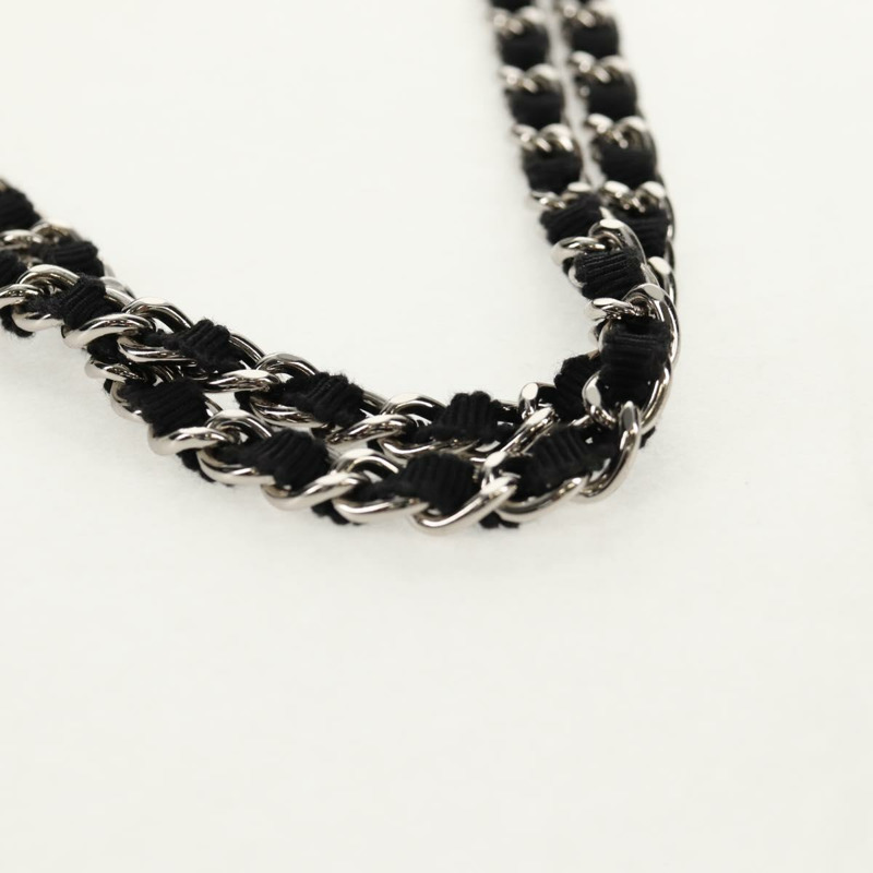 【日本直送】香奈兒 Matelasse 25 鏈條肩背包 尼龍材質 黑色 銀色 CC 標誌 Auth 140364M-7