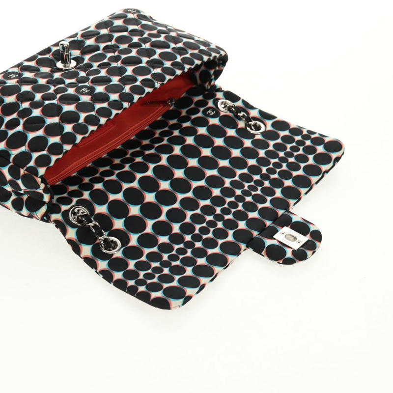 【日本直送】香奈兒 Matelasse 25 鏈條肩背包 尼龍材質 黑色 銀色 CC 標誌 Auth 140364M-20