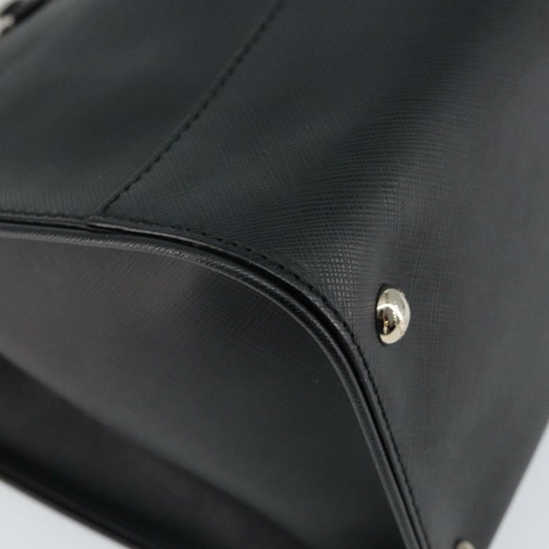 【日本直送】Salvatore Ferragamo Gancini 手提包，黑色銀色皮革，正品 am9462V-15