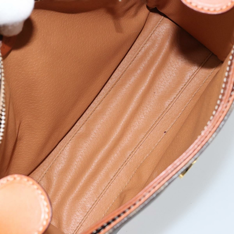 【日本直送】CELINE Macadam帆布肩背包 PVC皮革 棕色 金色 正品 130835V-9