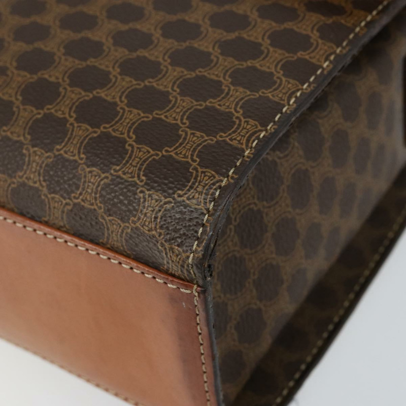 【日本直送】CELINE Macadam帆布肩背包 PVC皮革 棕色 金色 正品 130835V-13