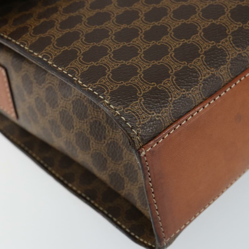 【日本直送】CELINE Macadam帆布肩背包 PVC皮革 棕色 金色 正品 130835V-14