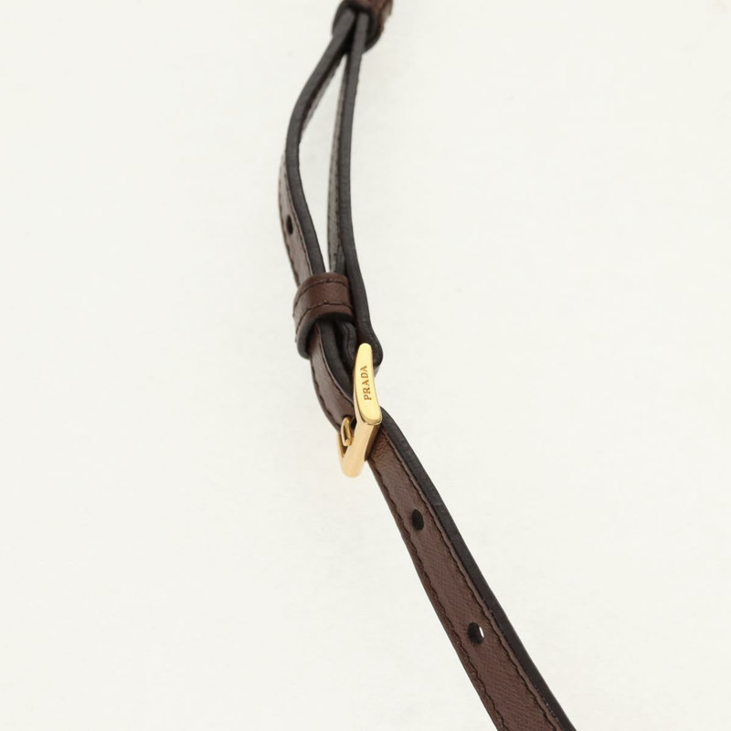 【日本直送】PRADA Flower Canapa PM 手袋 帆布 2way 紫金 正品 128519M-13