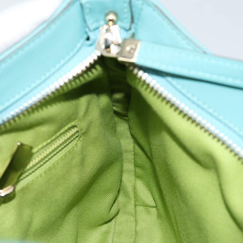 【日本直送】Salvatore Ferragamo Gancini 手提包，皮革材質，綠松石藍金色，正品，貨號 130837V-19