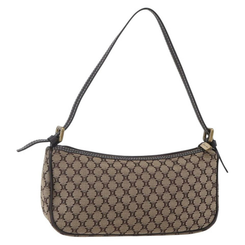 CELINE C Macadam 帆布配件包 米色 金色 正品 146934V