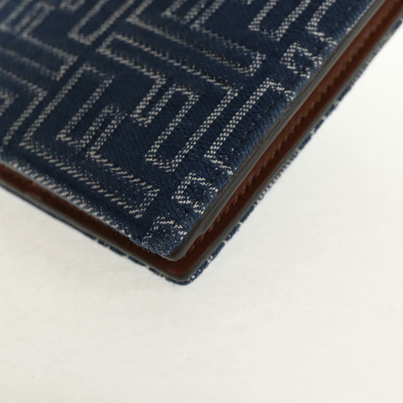 【日本直送】FENDI Zucca帆布迷你皮夾 藍色 正品 149243M-10