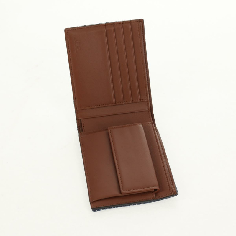 【日本直送】FENDI Zucca帆布迷你皮夾 藍色 正品 149243M-12