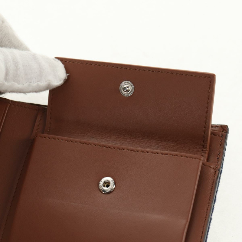 【日本直送】FENDI Zucca帆布迷你皮夾 藍色 正品 149243M-17