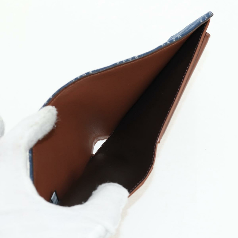 【日本直送】FENDI Zucca帆布迷你皮夾 藍色 正品 149243M-19