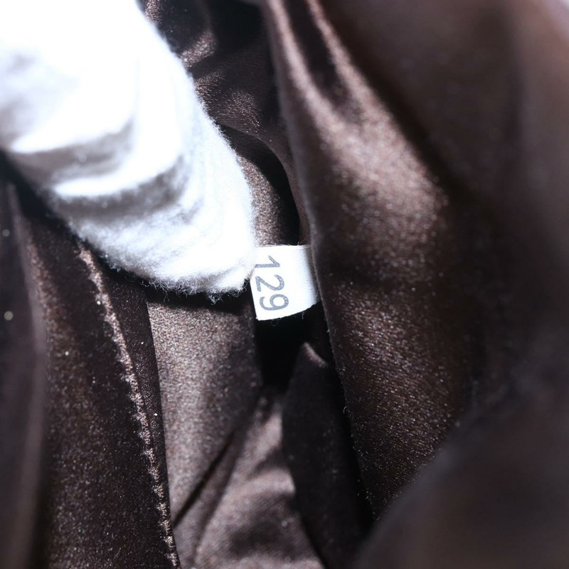 【日本直送】PRADA 配件包 皮革 深棕色 金色 正品 149220V-10