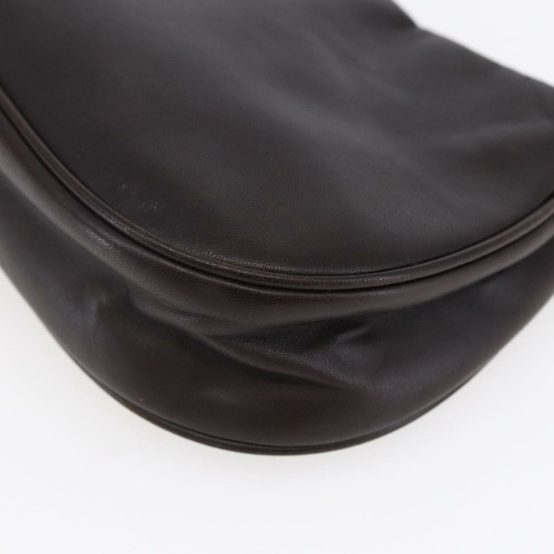 【日本直送】PRADA 配件包 皮革 深棕色 金色 正品 149220V-15