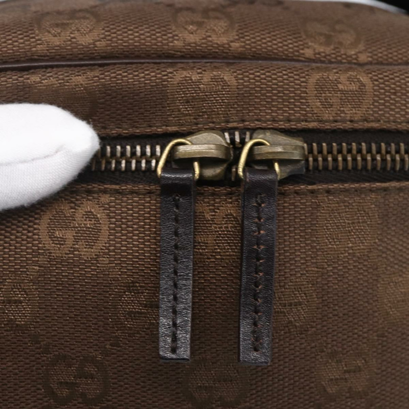 【日本直送】GUCCI GG帆布化妝包 棕色 106646 Auth am9547V-9