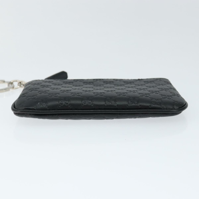【日本直送】GUCCI Micro Guccissima 黑色真皮零錢包 544476 正品 am9573V-5