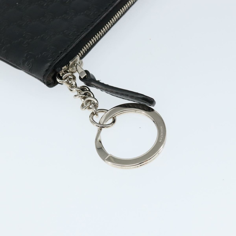 【日本直送】GUCCI Micro Guccissima 黑色真皮零錢包 544476 正品 am9573V-6