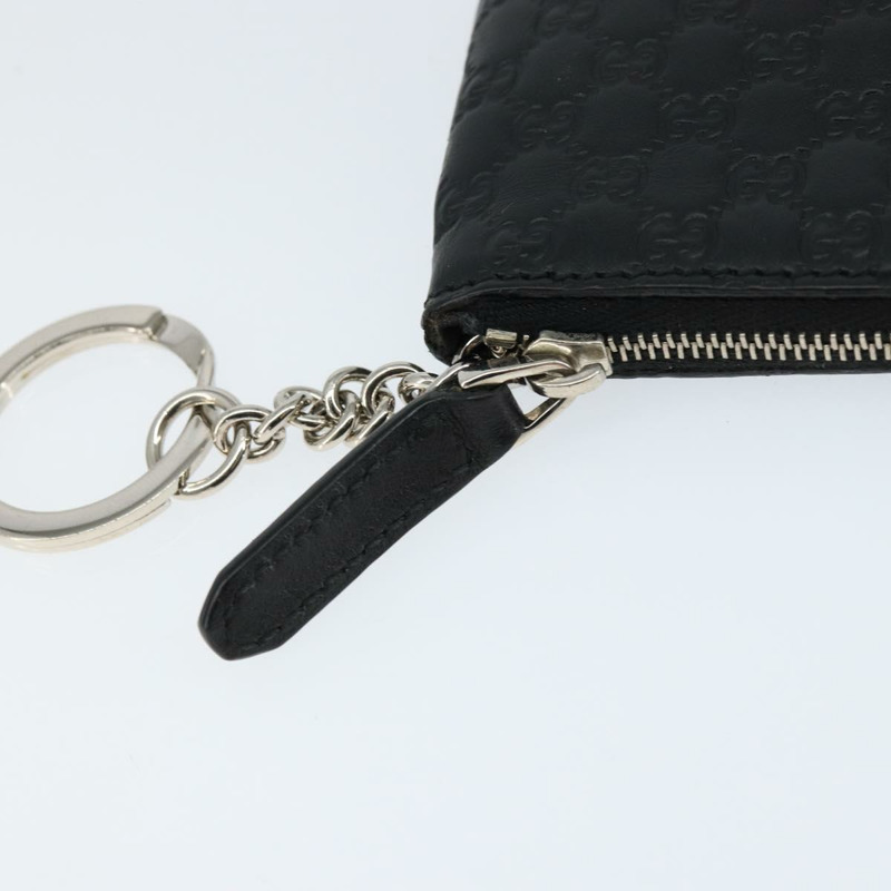 【日本直送】GUCCI Micro Guccissima 黑色真皮零錢包 544476 正品 am9573V-8