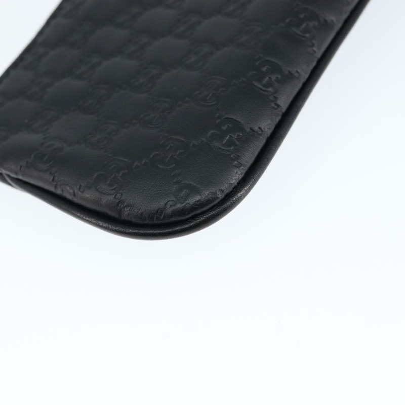 【日本直送】GUCCI Micro Guccissima 黑色真皮零錢包 544476 正品 am9573V-16