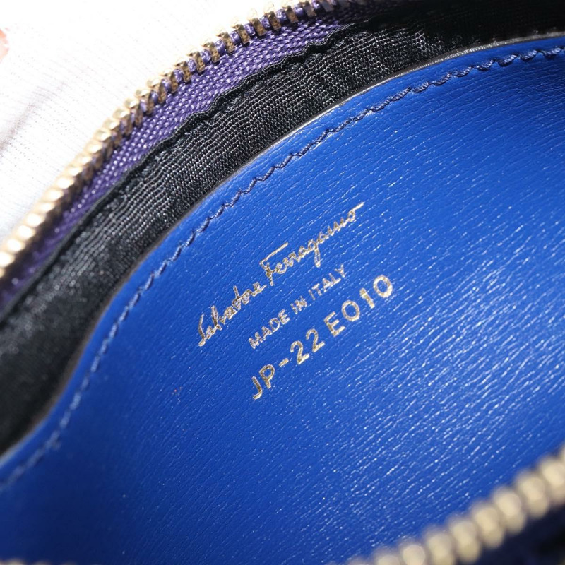 【日本直送】Salvatore Ferragamo 卡包零錢包 皮革 藍色 正品 am9516V-10